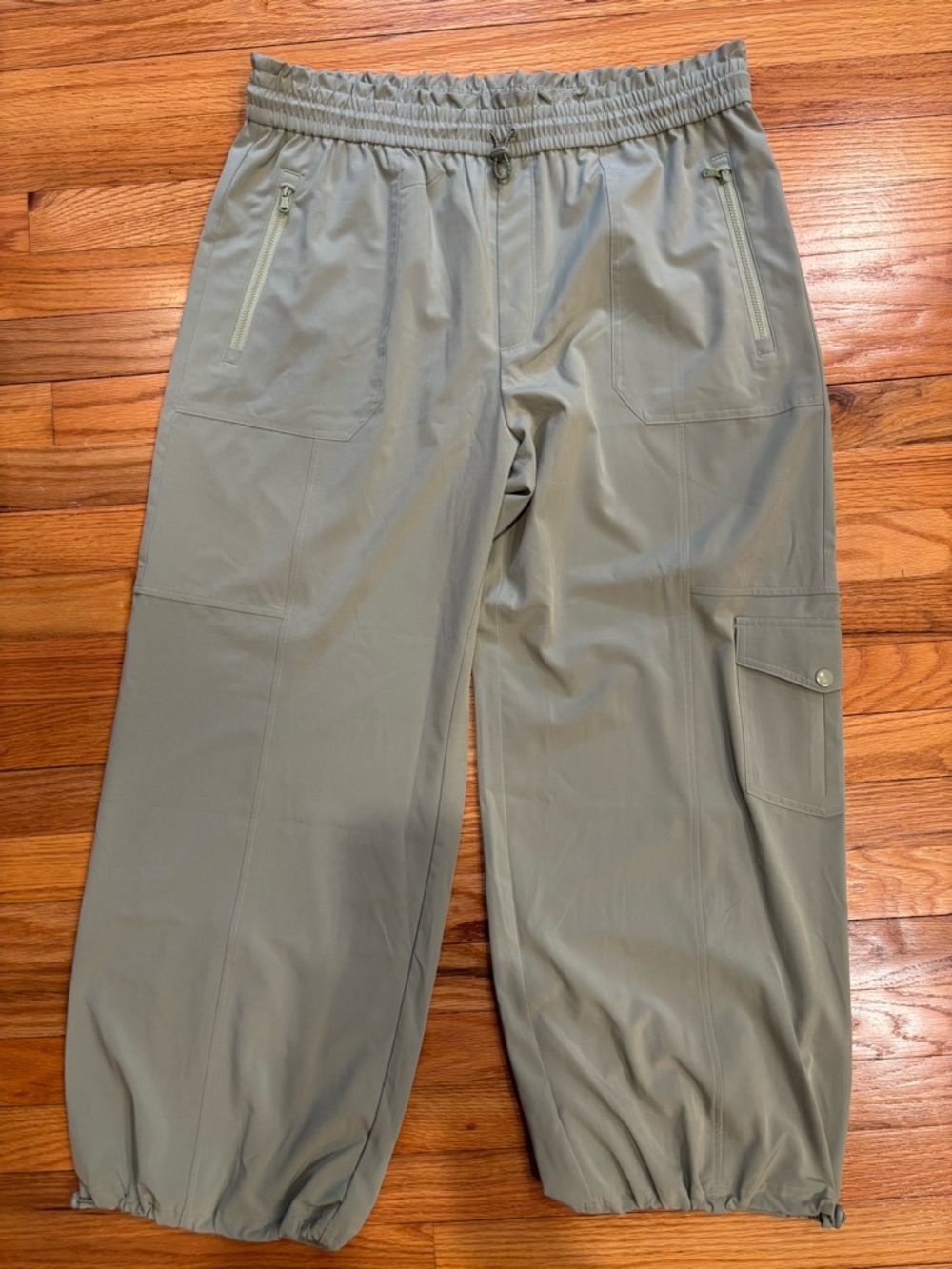 Women’s Elastic-Waist Utility Pants - Olive